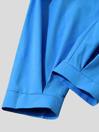 Belted Pleated Wide Leg Cropped Dress Harem Pants