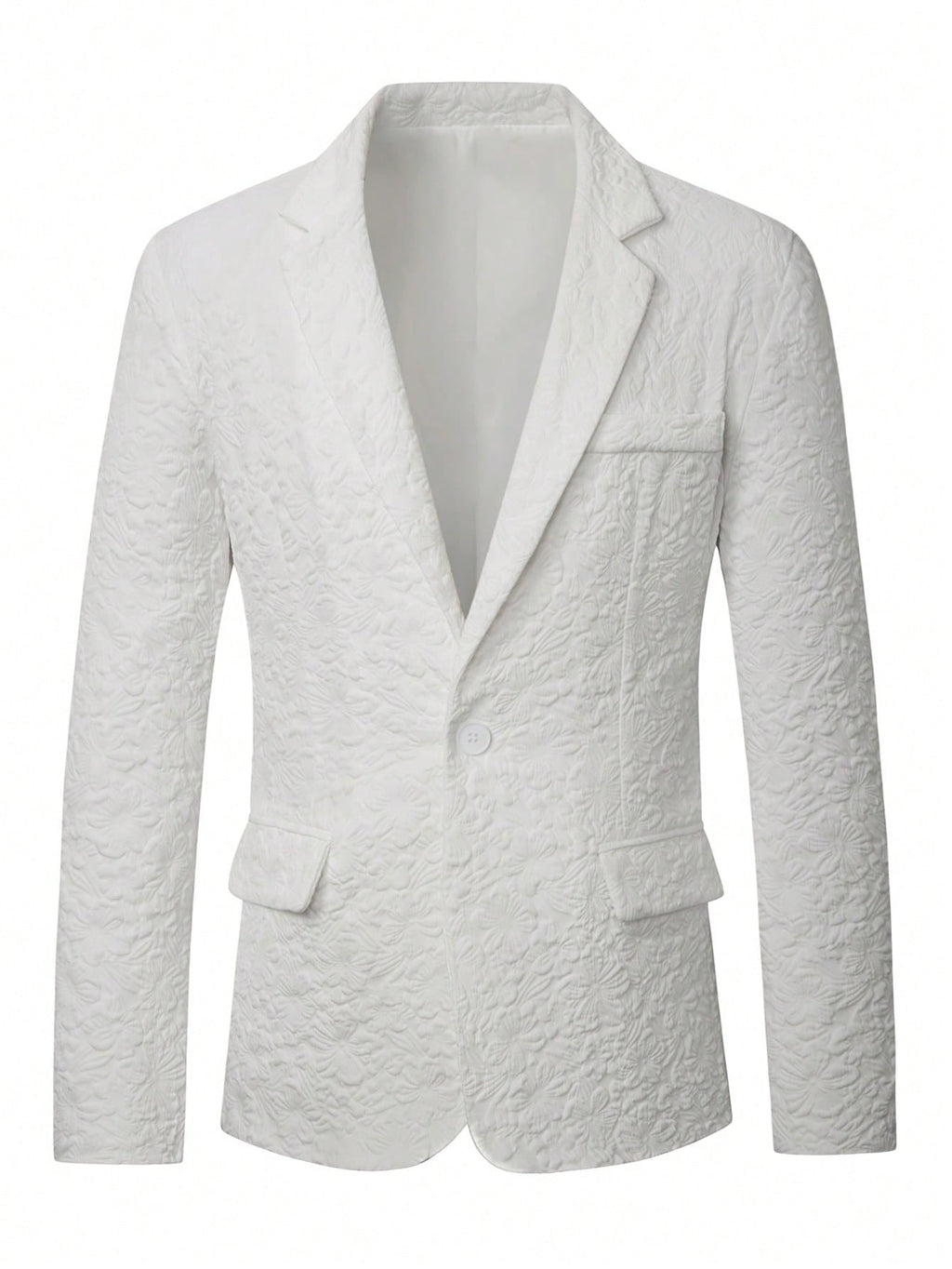 Floral Embossed Relaxed Fit Blazer