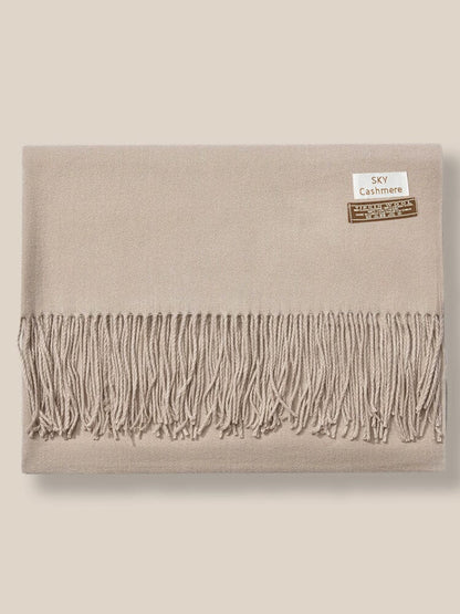 Soft Solid Tassel Scarf