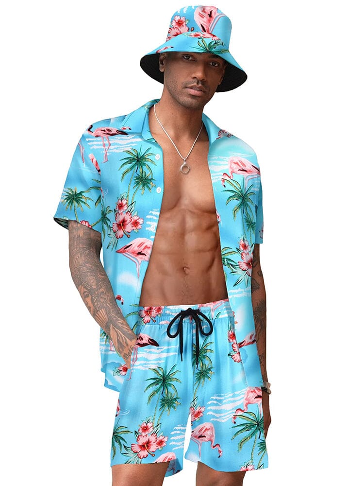 Hawaiian Beach Sets with Bucket Hat (US Only)
