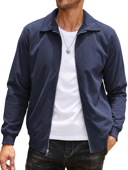 Casual Zip Up Corduroy Bomber Jacket (US Only)