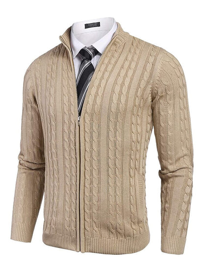Cardigan Knitted Zip Up Sweater with Pockets (US Only)