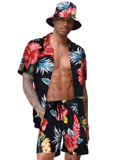 Hawaiian Beach Sets with Bucket Hat (US Only)