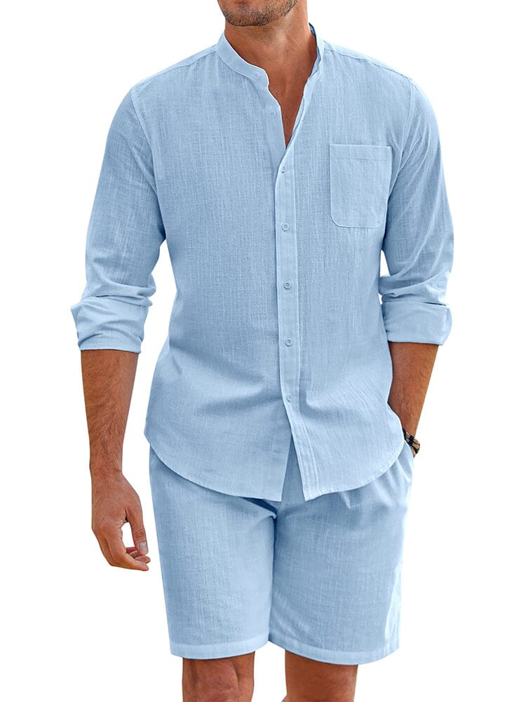 Casual 100% Cotton Beach Shirt Sets (US Only)