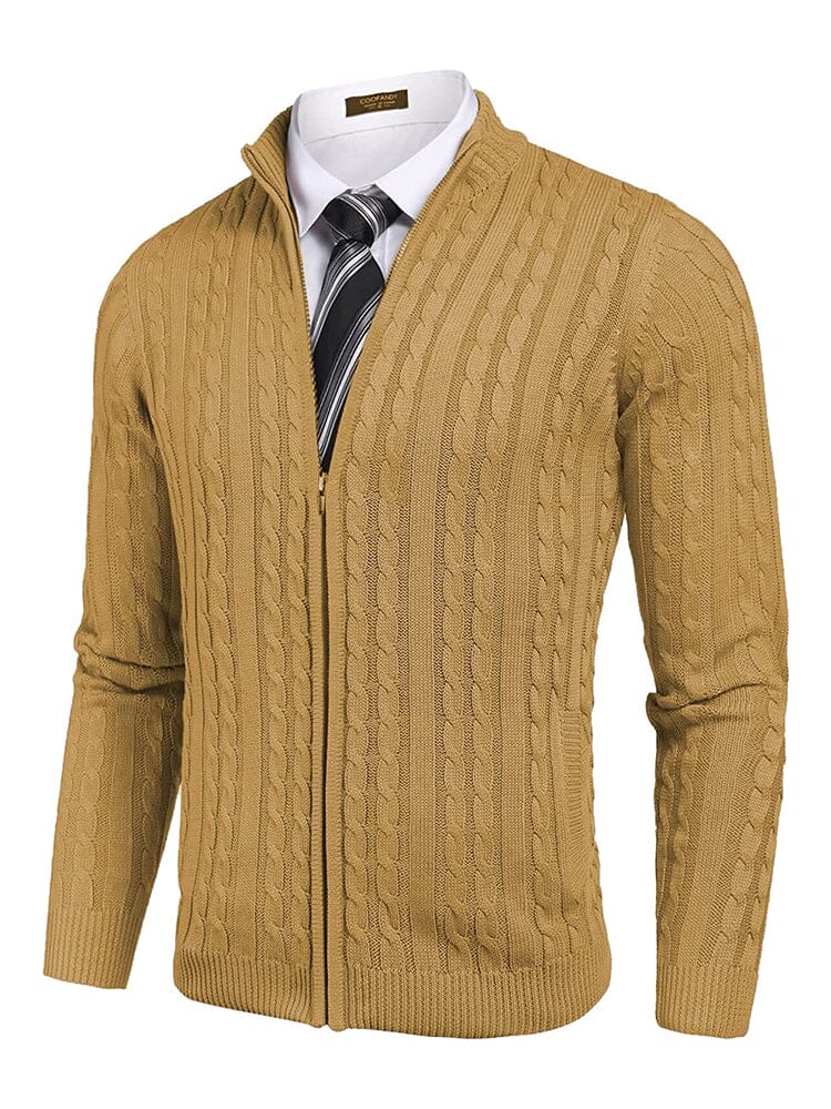 Cardigan Knitted Zip Up Sweater with Pockets (US Only)